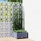vidaXL Garden Planter with Trellis Dark Gray 15.7x15.7x47.8 PP